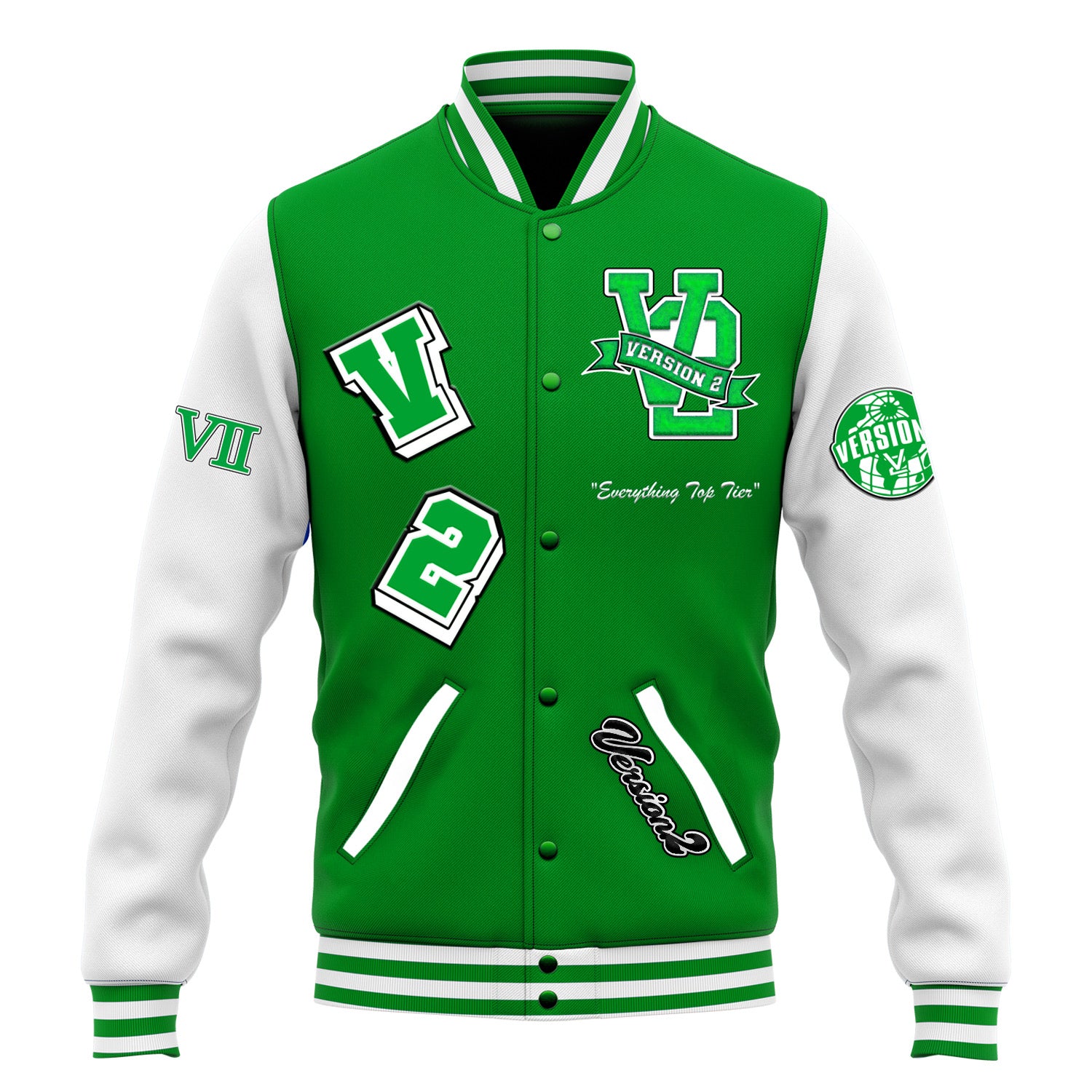 Mens Luxurys Designer Varsity Jackets High Street Multi Patches Mixed  Leather Varsity Blouson Green Color Baseball Jacket Casual Streetwear  Outerwear Coats From Weijin1987, $71.64